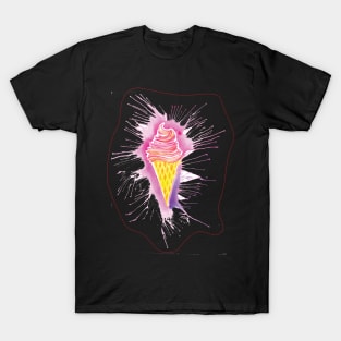Ice cream cone in paint T-Shirt